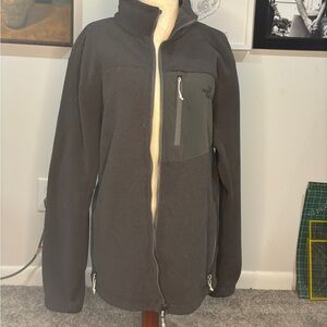North Face dark grey fleece men’s jacket